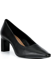 Alex Marie Cami Leather Block Heel Pumps