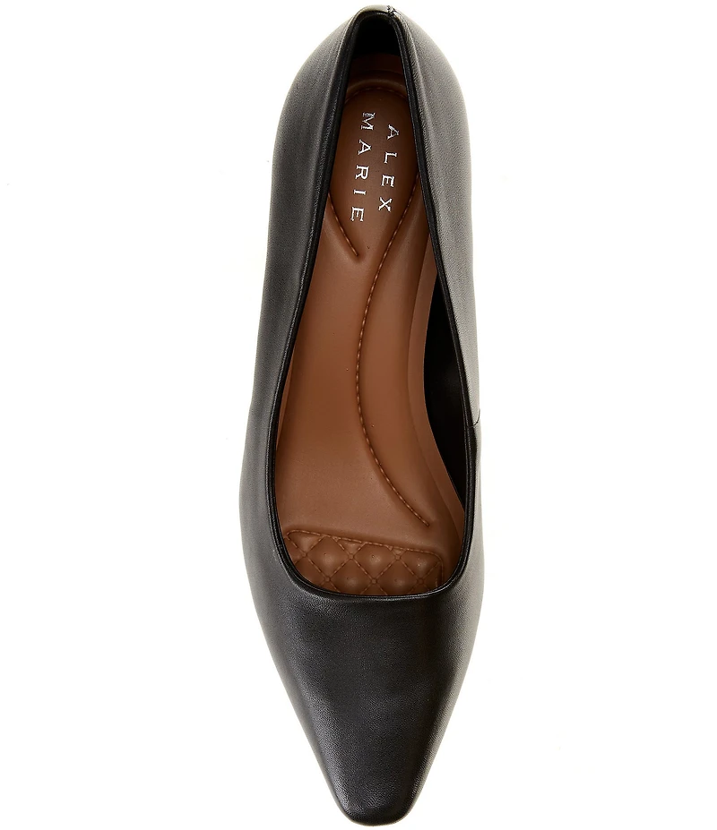 Alex Marie Cami Leather Block Heel Pumps