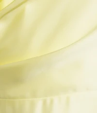 Alex Marie Camila Stretch Satin Asymmetrical Neckline Sleeveless Long Dress