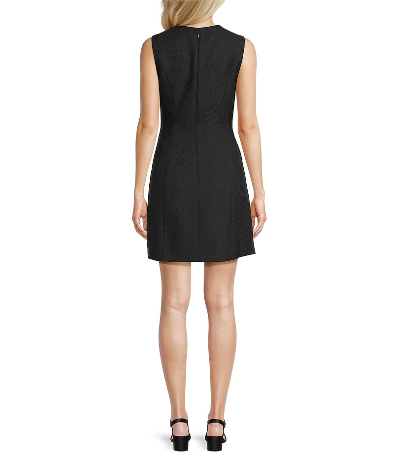 Alex Marie Chantel Jewel Neckline Sleeveless Novelty Tweed Dress