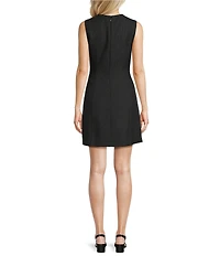 Alex Marie Chantel Jewel Neckline Sleeveless Novelty Tweed Dress