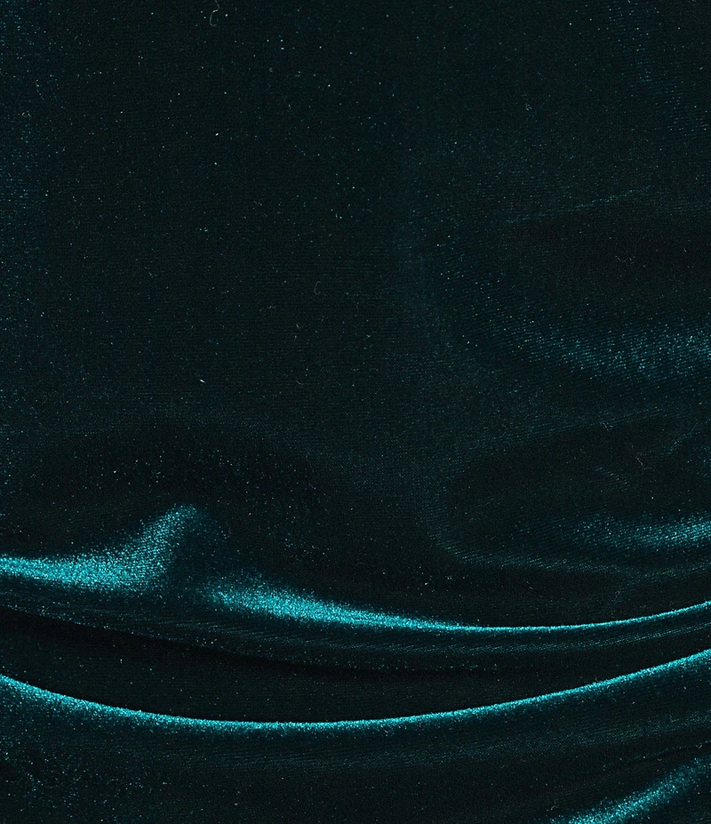 Alex Marie Chelsea Velvet Mock Neck Long Sleeve Top