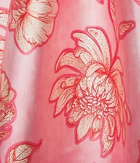 Alex Marie Christine V Neck Sleeveless Front Slit Twill Long Gown