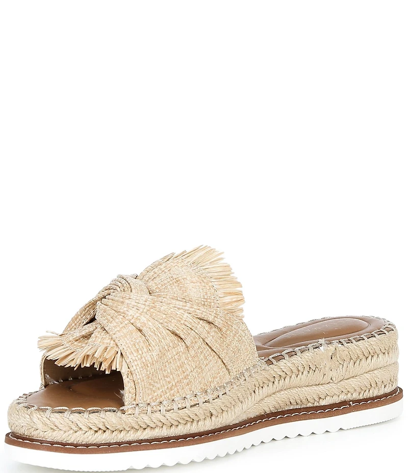 Alex Marie Cici Raffia Knot Detail Platform Sandals
