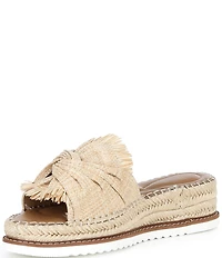Alex Marie Cici Raffia Knot Detail Platform Sandals