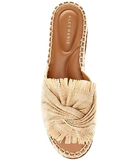 Alex Marie Cici Raffia Knot Detail Platform Sandals