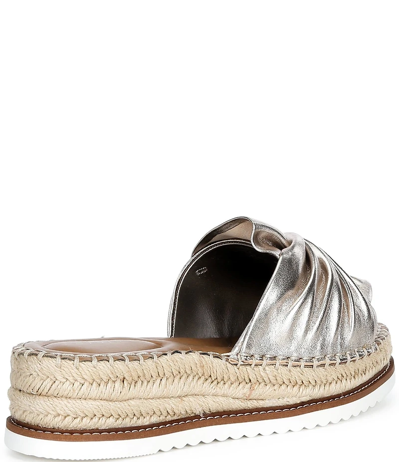 Alex Marie Cici Two Leather Knot Detail Platform Sandals