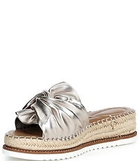 Alex Marie Cici Two Leather Knot Detail Platform Sandals