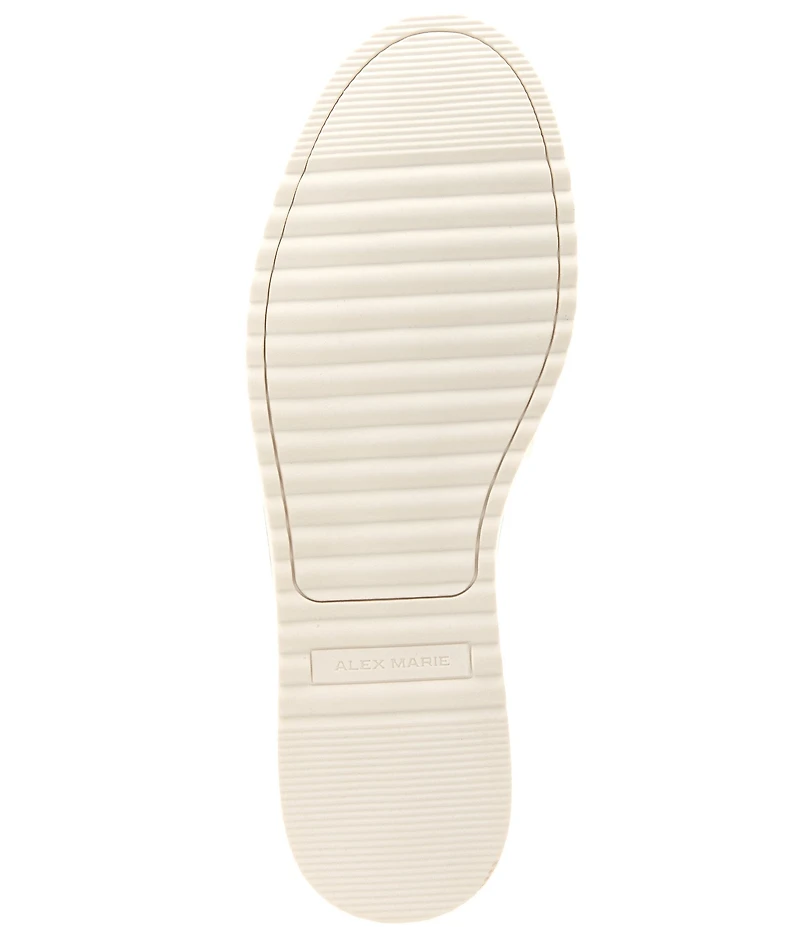 Alex Marie Cici Two Leather Knot Detail Platform Sandals