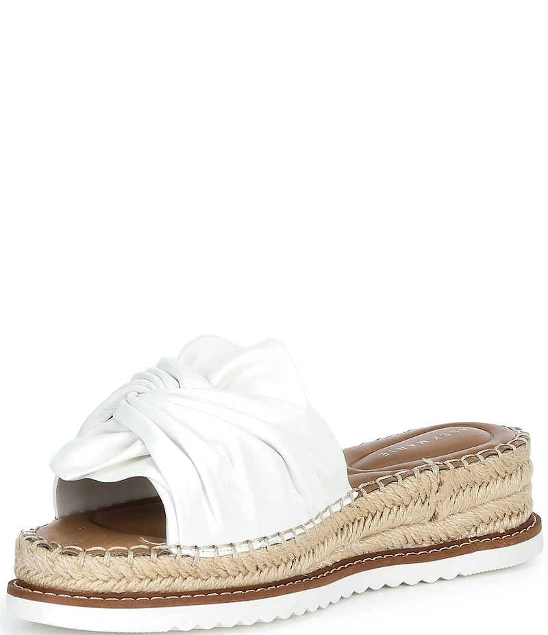 Alex Marie Cici Two Leather Knot Detail Platform Sandals