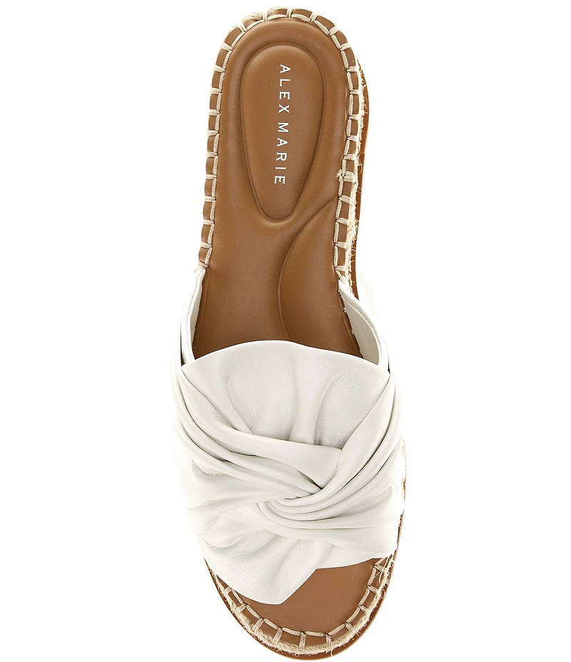 Alex Marie Cici Two Leather Knot Detail Platform Sandals