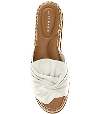 Alex Marie Cici Two Leather Knot Detail Platform Sandals