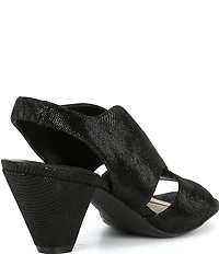 Alex Marie Claudie Embossed Slingback Cone Heel Sandals