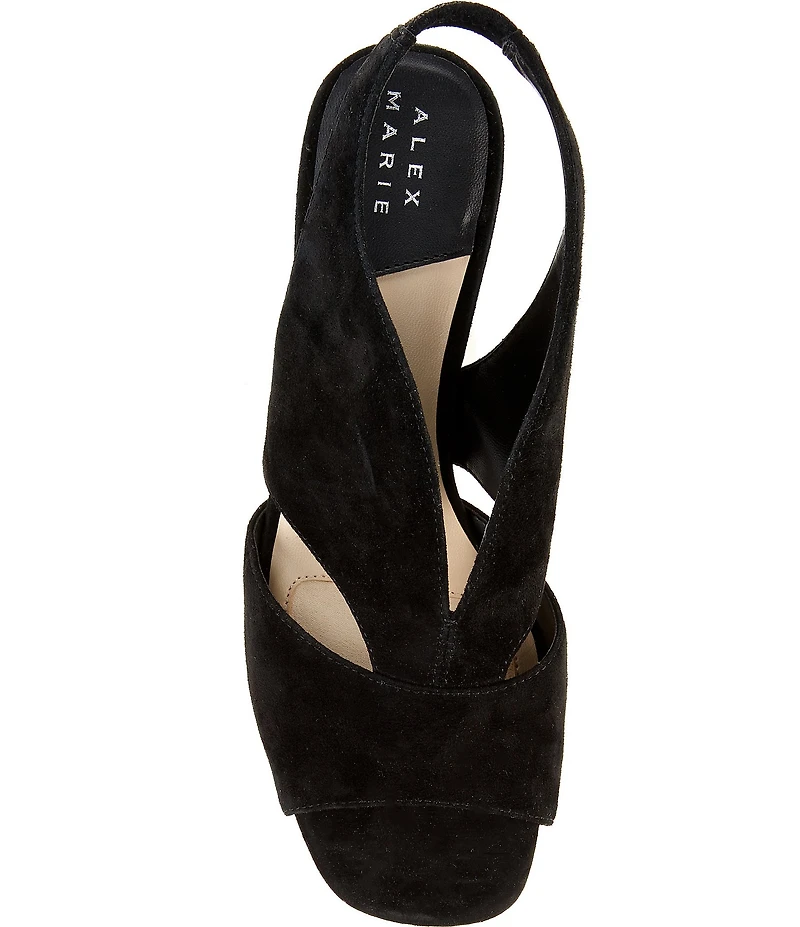 Alex Marie Claudie Embossed Slingback Cone Heel Sandals