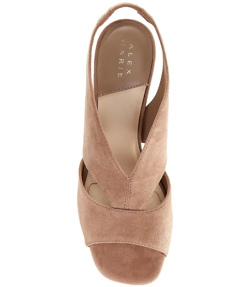 Alex Marie Claudie Suede Slingback Cone Heel Sandals
