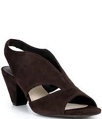 Alex Marie Claudie Suede Slingback Cone Heel Sandals