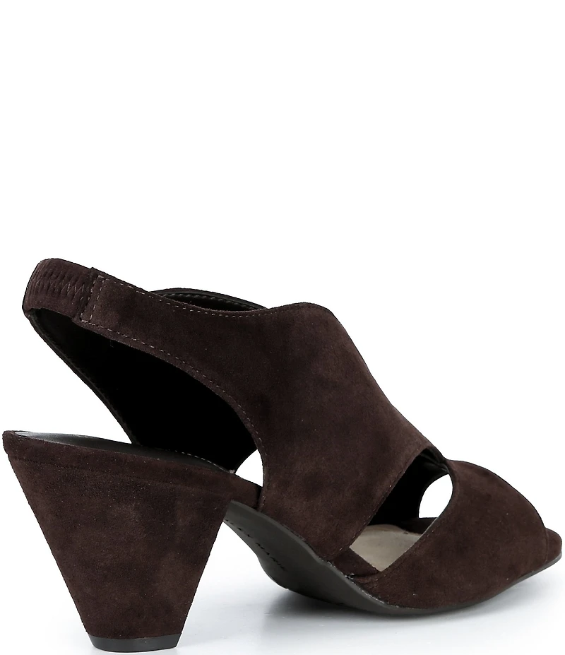 Alex Marie Claudie Suede Slingback Cone Heel Sandals