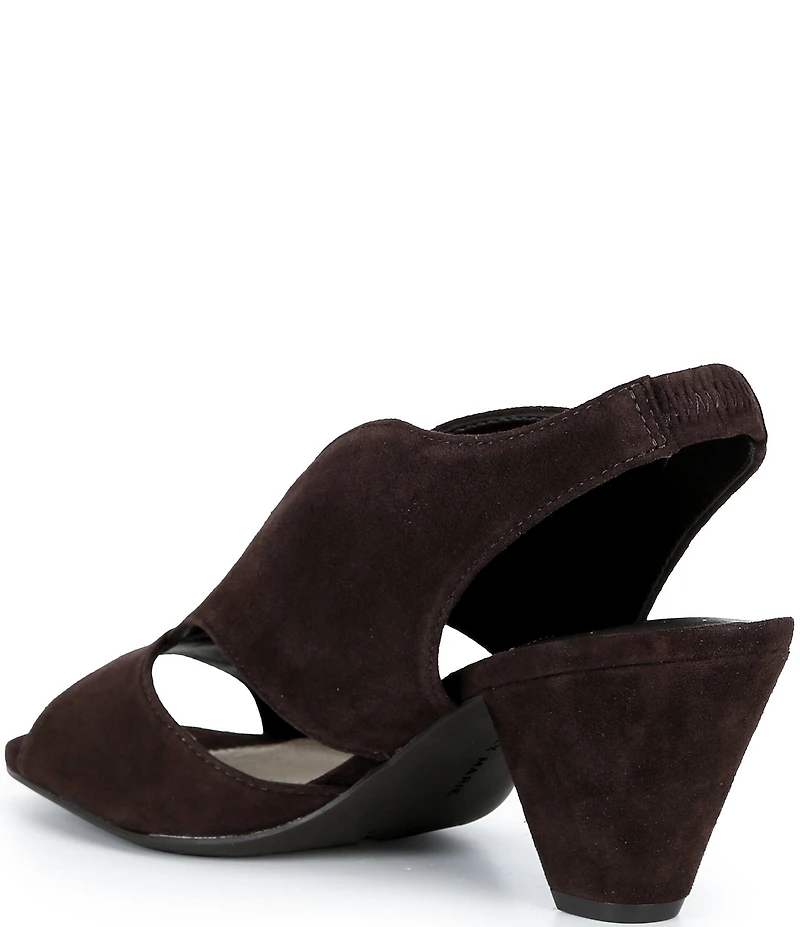 Alex Marie Claudie Suede Slingback Cone Heel Sandals