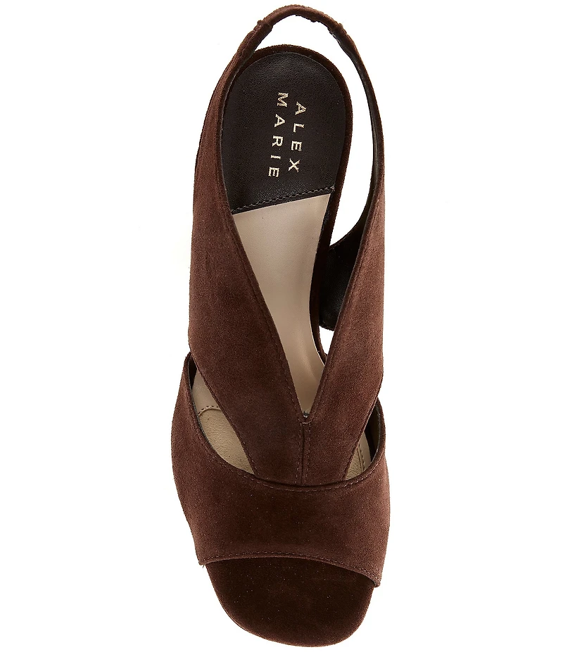Alex Marie Claudie Suede Slingback Cone Heel Sandals