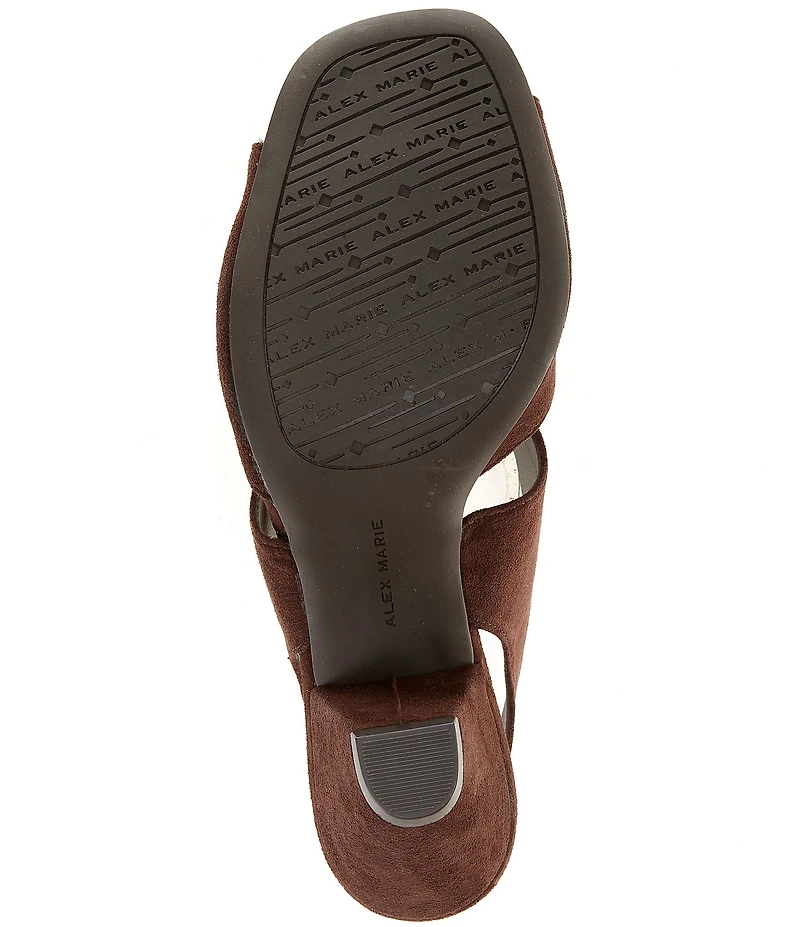 Alex Marie Claudie Suede Slingback Cone Heel Sandals