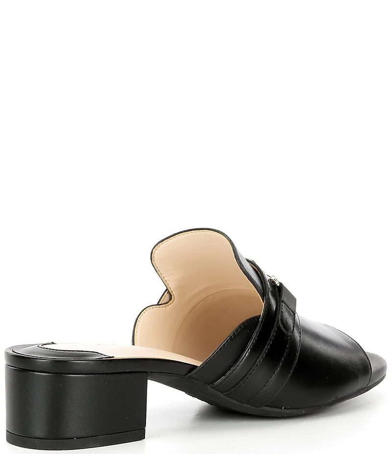 Alex Marie Clementine Bit Buckle Leather Slide Sandals