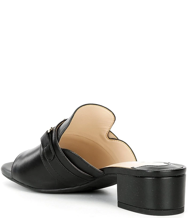 Alex Marie Clementine Bit Buckle Leather Slide Sandals