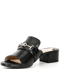 Alex Marie Clementine Bit Buckle Leather Slide Sandals