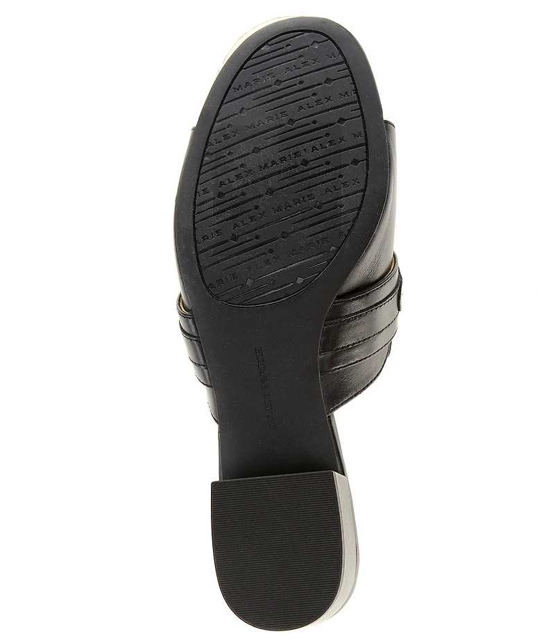 Alex Marie Clementine Bit Buckle Leather Slide Sandals