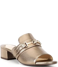 Alex Marie Clementine Bit Buckle Leather Slide Sandals