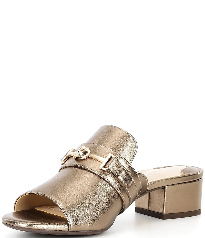Alex Marie Clementine Bit Buckle Leather Slide Sandals