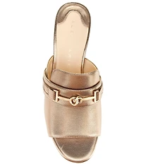 Alex Marie Clementine Bit Buckle Leather Slide Sandals