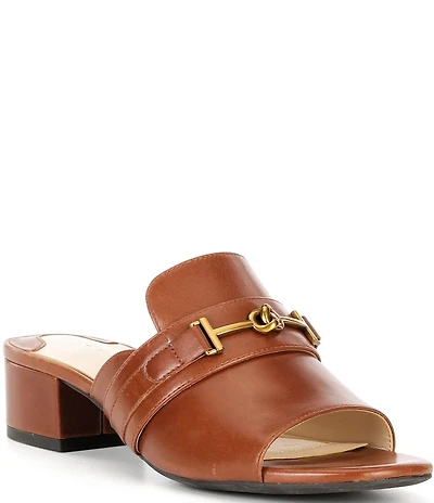 Alex Marie Clementine Bit Buckle Leather Slide Sandals