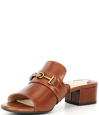Alex Marie Clementine Bit Buckle Leather Slide Sandals