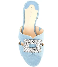 Alex Marie Colette Denim Jewel Buckle Ornament Dress Sandals