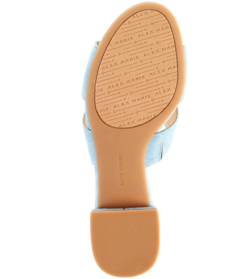 Alex Marie Colette Denim Jewel Buckle Ornament Dress Sandals