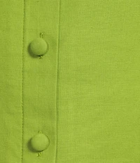 Alex Marie Colette Stretch Linen Blend Straight Neckline Sleeveless Maxi Dress