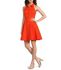 Alex Marie Collar Neckline Vivianne Linen Blend Dress