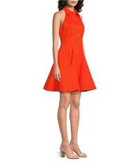 Alex Marie Collar Neckline Vivianne Linen Blend Dress