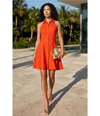 Alex Marie Collar Neckline Vivianne Linen Blend Dress