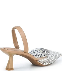 Alex Marie Connie Pearl and Rhinestone Embellished Slingback Pumps
