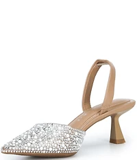 Alex Marie Connie Pearl and Rhinestone Embellished Slingback Pumps