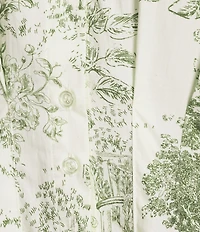 Alex Marie Coordaining Collar Short Sleeve Printed Poplin Dorothy Blouse