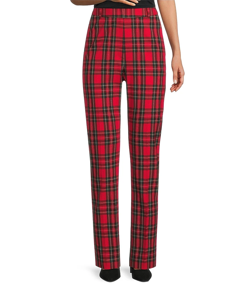 Alex Marie Coordinating Alexa Stretch Tartan Full Length Skinny Leg Pants