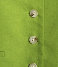 Alex Marie Coordinating Brooke V Neck Sleeveless Stretch Linen Vest