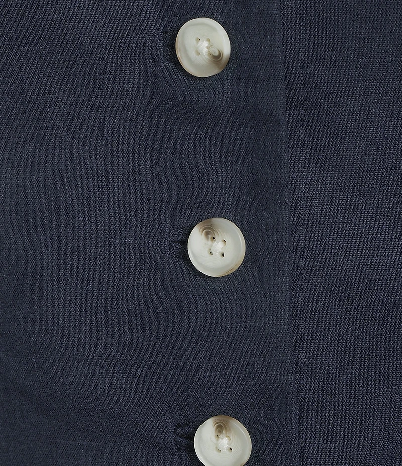 Alex Marie Coordinating Brooke V Neck Sleeveless Stretch Linen Vest