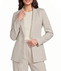 Alex Marie Coordinating Liza Novelty Suiting Notched Lapel Long Sleeve Cotton Jacket