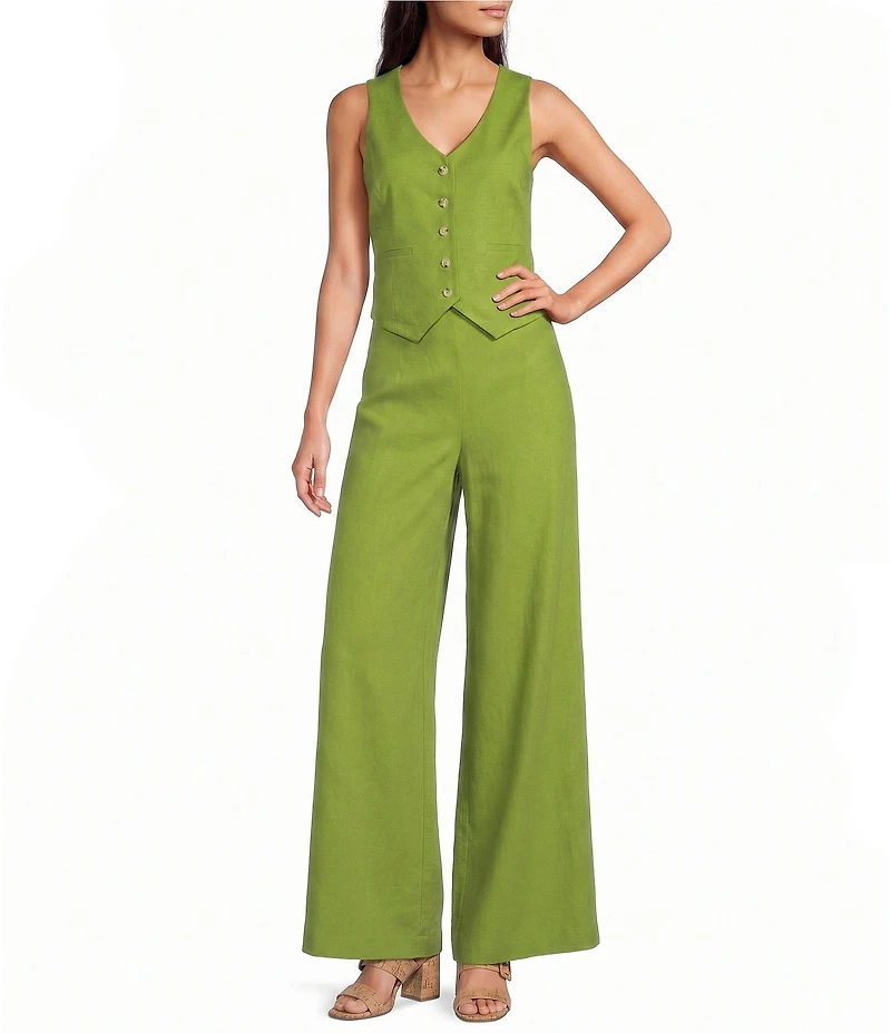 Alex Marie Coordinating Natalie Stretch Linen Pants