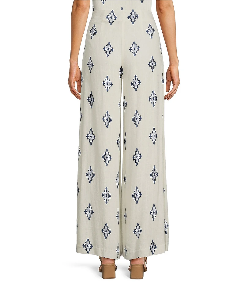 Alex Marie Coordinating Natalie Wide Leg Linen Blend Pants