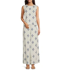 Alex Marie Coordinating Natalie Wide Leg Linen Blend Pants