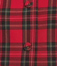 Alex Marie Coordinating Nichole Stretch Tartan Sleeveless Button Front Vest